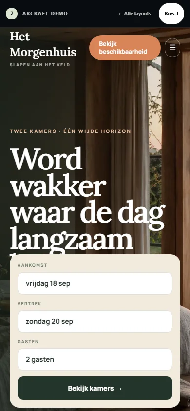 Mobiele weergave van demo J, Het Morgenhuis